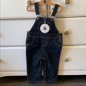 Petit Bateau denim overalls
